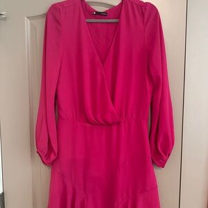 Vibrant Fuchsia Long Sleeve Dress